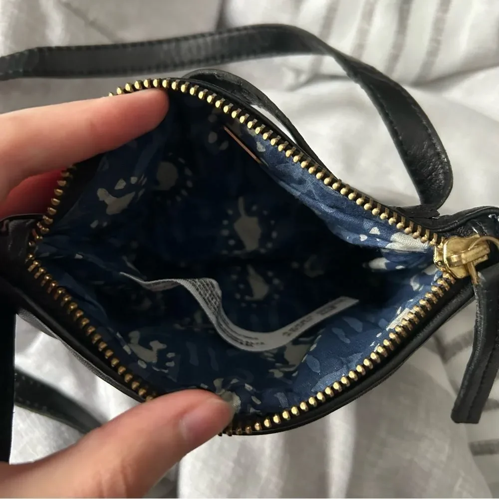 Free People Payton Lamb Leather Belt Bag Pouch Wallet Black